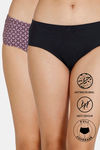Zivame Anti-Microbial Low Rise Full Coverage Hipster Panty (Pack of 2) - Multicolor — thumbnail 1